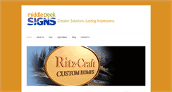 Desktop Screenshot of middlecreeksigns.com